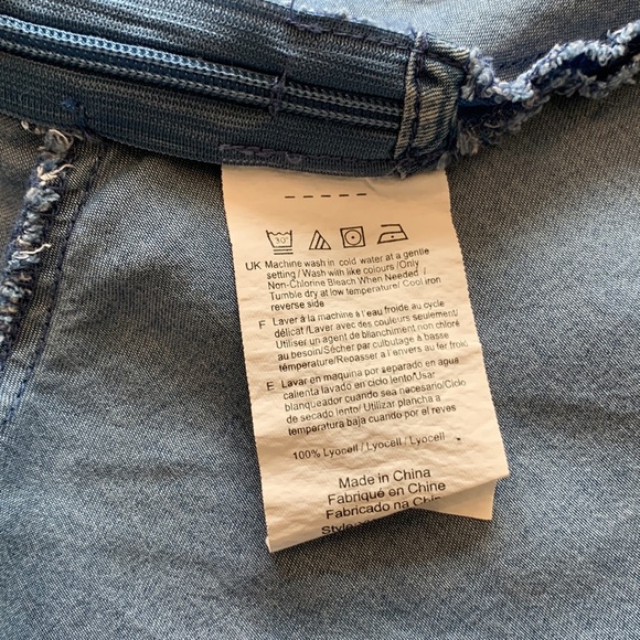 NWOT Highline Collective Denim One Shoulder Tank- M - Picture 4 of 4